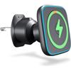 Wicked Chili Supporto da auto per Apple Magsafe iPhone 18 17 16 15 14 13 | Supporto magnetico per cellulare per bocchette di ventilazione, con funzione di ricarica da 15 W, supporto magnetico per