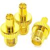 Greluma 3 Pezzi Adattatore Connettore Coassiale RF SMA Femmina a TS9 Maschio