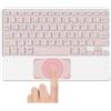 SOPPY Tastiera Bluetooth con touchpad, interruttore a 3 dispositivi, layout UK, rosa