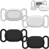 NEWZEROL 4 Pezzi Cover Compatibile per Xiaomi Smart Tag, Silicone Resistente ai Graffi Impermeabile Localizzatore Animali Anti-smarrimento Cover Protettiva per Collare - Bianco/Nero