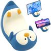 YFSAN Supporto per cellulare, supporto per telefono da tavolo Simpatico supporto per cellulare in resina piccolo stabile inodore per tablet Home Office (Pinguino)
