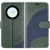 BoxTii Cover per Honor Magic5 Lite 5G /Honor X9A 5G / Honor X40 5G, Custodia in PU Pelle Portafoglio, Magnetica Cover a Libro con Slot per Schede per Honor Magic5 Lite 5G / X9A 5G / X40 5G, Verde