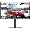 LG UltraGear OLED GX7 Monitor da gioco 27GX790B - QHD 1440p, 4a generazione WOLED, 27, doppia modalità 540 Hz - 720 Hz, 0,02 ms, 335-1500 nits, FreeSync Premium Pro, HDR500, DP2.1, HDMI 2.1, USB C