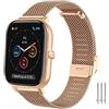 MIJOBS Cinturino Compatibile con Amazfit GTS4/GTS 4mini/Cheetah (Square)/Active 2/Active Bracciali in Acciaio Inossidabile in Metallo, 20 mm