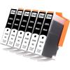 Tinnee 6X 364XL Cartucce d'inchiostro Sostitutive Compatibile con Cartucce HP 364 XL HP 364XL per HP Photosmart 5520 5510 6510 6520 7510 7520 per HP Deskjet 3070A 3520 HP Officejet 4610 4620, 6 Nero