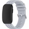 GIOPUEY Cinturini Compatibile con Garmin CIRQA Band, Morbido Silicone Cinturino [Resistente all'Usura] [Traspirante] - A-Gray