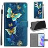 SIENIANLINE Cover per Honor X7A custodia portafoglio Farfalle verdi | Chiusura magnetica, Scomparti carte, Funzione supporto, Pelle PU flip cover per Honor X7a