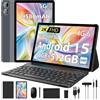 PIXGOOD 2025 2K Tablet 11 Pollici con Android 15, 36GB RAM+512GB ROM, 4G SIM LTE+5G WiFi, 2000 * 1200, Octa Core, 13MP+8MP, WidevineL1/9580mAh/BT5.0/OTG/GPS-Tablet in offerta con tastiera(Grigio)