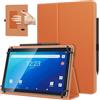 TiMOVO Custodia Universale per Tablet Android 10,1 con Anello per Penna | Arancione, Tutti i Tablet Touchscreen da 9,6-11 Pollici, Cover Leggera e Pieghevole in Piedi, Cinghia a Mano
