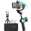 hohem iSteady M7 Gimbal Smartphone, Stabilizzatore Cardanico con tracciamento AI, telecomando touchscreen staccabile da 1,4, asta di estensione integrata, luce di riempimento, per video, YouTube