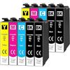 Generico 10X Cartucce Compatibili per Epson 502XL per Expression Home XP-5100 XP-5105 XP-5150 XP-5155 Workforce WF-2860 WF-2865 WF-2880 WF-2885 (15 Pezzi: 4 Nero, 2 Ciano, 2 Magenta, 2 Giallo)