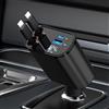 Aimtel Caricatore da Auto Retrattile,Caricatore Rapido da Auto 60W, 2 Cavi Retrattili per iPhone e Adattatore per Caricatore da Auto a 2 porte USB Compatibile con iPhone14/13/12/11/Pro/Pro Max/iPad