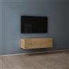 Mai & Mai Mobile TV 100x40,2x30cm, Marrone chiaro | Mobile TV per Televisore, Armadietto per TV Basso Soft-close con Ante per Soggiorno, Camera da Letto Fernsehschrank02