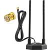 Eightwood Antenna WiFi 7 Tri-Band per scheda madre MSI, antenna Wi-Fi omnidirezionale da 2,4/5/6 GHz, con base magnetica, spina EZ-Plug, cavo di prolunga da 200 cm, compatibile con X870 Z890 Z790 B850