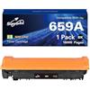 Superprint Cartuccia toner 659A compatibile con HP 659A 659X W2010A nero per fotocopiatrice Color Laserjet Enterprise M856dn MFP M776dn M776z M776zs (nero, 16000 pagine)