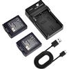 DSTE 2PCS S006E Batteria e Caricatore Compatibile con Panasonic Lumix DMC-FZ50 DMC-FZ28 DMC-FZ18 DMC-FZ38