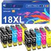 Tito-Express EcoSerie Tito-Express - Cartucce per stampante compatibili con Epson 18XL Expression Home XP-102 XP-202 XP-205 XP-215 XP-225 XP-302 XP-305 XP-312 XP-315 XP-322 XP-325 XP-412 XP-415 XP-422 XP-425 10-Pack