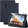 zZjoOoj Cover Per TECLAST T65 13.4 Pollici Tablet con 1 Pezzi Pellicola Vetro Temperat, Ultra Sottile,Custodia in Pelle PU Premium con Funzione Leggio Verticale,Blu scuro