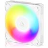 ARCTIC P12 Pro Reverse A-RGB - 120 mm Ventola Premium con flusso d'aria inverso, Ventole PWM con splitter per cavo a Y, 500-3000 rpm, 0 rpm <5% PWM, 5V Digital RGB, FDB, 4-Pin - Bianco