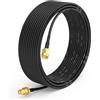 Bingfu Cavo Prolunga da Antenna 4G 3G GSM, SMA Maschio a Femmina RG174 10 m | Cavo Estensione Coassiale Flessibile, per Router Modem SIM, FWA, Telecamera, GPS Auto, Radioamatori, Ricevitore RTL-SDR