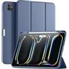 Maledan Cover per iPad PRO 11 Pollici M5/M4 (2025/2024) con Portapenne, Protettiva Custodia iPad PRO 6a 5a Generazione Case Supporta Apple Pencil, Risveglio/Sonno Automatico, Blu Grigio