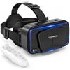 Makerstep Occhiali VR per telefono cellulare con telecomando, occhiali 3D VR per sperimentare giochi e film a 360 gradi in occhiali morbidi e confortevoli per telefono Android 5 ~ 7 Inc