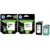 HP 350XL + 351XL nero e colore cartucce originali ad alta capacità per Deskjet D4360, D5360, Officejet J5780, PhotoSmart C5280