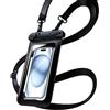 BAFUGU Custodia impermeabile per cellulare, resistente all'acqua, 7,2 pollici, IPX8, custodia impermeabile per iPhone 17/16/15 Pro Max Samsung S26 S25 S24 Ultra Smartphone fino a 7,2 pollici, nero
