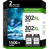Cebhink 302 XL - Cartucce di ricambio per HP 302, compatibili con HP Envy 4520, 4522, 4525, 4527, DeskJet 3630, 3636, 3638, 3639, 3633, 2130, OfficeJet 3831, 3830, 3833, 5220, colore nero 5230 2 pezzi