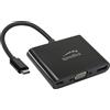 Speedlink 3in1 USB-C to VGA/USB/USB-C Adapter, HQ, guardare video, trasferire dati