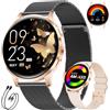 LIGE Smartwatch Donna con Chiamata, 1,32 Ftness Tracker AMOLED, IP68, Nero Rosa | Monitoraggio della Frequenza Cardiaca e del Sonno, 110+ Modalità Sportive, Smartwatch Multifunzione per Android e iOS