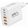 DAHAIHLAN Caricatore USB C, Alimentatore USB C 65 W con 6 Porte, Adattatore PD 3.0+QC | Carica Batterie Cellulare per iPhone 17, 16, 15, 14, 13, 12, 11 Pro Max, iPad, Galaxy, Smartphone e Macbook