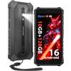 Ulefone RUGKING 2 Pro - Telefono infrangibile Android 16, 10 GB + 128 GB/TF-2TB, vetro Corning da 5,45, robusto smartphone AI Octa-Core, 4550 mAh, 13 MP/4G, Dual Sim/NFC/IP68/OTG/GPS, nero