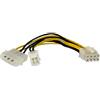 StarTech Adattatore Alimentazione EPS 4 a 8 Poli LP4 15cm, F/M (EPS48ADAP) | Converte Alimentazione ATX in EPS, Connettore LP4 Molex, Per Schede Madre Server