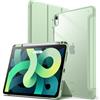 JETech Custodia per iPad Air 11 M4/M3/M2 & Air 5/4, Verde Matcha | Cover per iPad Air 11 (2026-2024) & 10,9 (2022/2020), Retro Trasparente Cristallino, Porta Pencil, Supporto Tri-Pieghevole