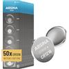 ABSINA batteria a bottone CR1216 al litio 3 V - CR 1216 | Confezione da 50 pile CR 1216 anti-perdita e lunga durata - Per chiavi auto e altro