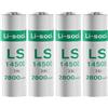 QUZMOIIS 4 batterie LS1450O, 3,6 V AA al litio 2800 mAh, batteria ER1450O al litio ad alta capacità (non ricaricabile)