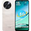 DOOGEENEXT NOTE 59 PRO Smartphone 5G Sbloccato, 32GB+256GB, Display IPS 6,75 120Hz, T8200 6nm Octa-Core Android 15 Cellulare, Fotocamera 16MP+8MP, Batteria 6250mAh, Dual 5G Dual SIM, Widevine L1, GPS NFC Oro