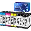 Torvon 502 XL 502XL Multipack per Epson 502XL Multipack Cartucce per Expression Home XP-5150 XP-5100 XP-5155 XP-5105 Workforce WF-2860 WF-2865 WF-2880 WF-2885 (confezione da 10)