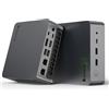 Glorlin Mini PC Ryzen 7 8745HS, 16GB DDR5, 500GB SSD, Radeon 780M | Mini computer compatto per casa e ufficio, WiFi 6, Bluetooth 5.2, doppia LAN 2,5 GbE, USB4, supporto VESA
