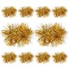 BELLIFFY 10 Pezzi Braccialetto da Polso con Fiocchi Decorativi, Accessorio da Cheerleading, Plastica Oro, Design a Polsiera, per Eventi Sportivi e Partite, per Squadre di Drill e Ballerini