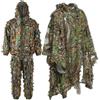 Jorzer Completo Ghillie 2 pezzi, attrezzatura da caccia mimetica foglia 3D, M | Vestibilità mimetica con foglie 3D, cappuccio antivento, funzioni regolabili, per caccia, birdwatching
