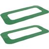 SUPVOX 2 Pezzi Adattatore per Coda Tavola SUP Base per Pinna, PVC Verde | Piastra Sostituibile per Tavola da Surf e Paddleboard, Stabilità Direzionale Migliorata, per Spiaggia e Allenamento