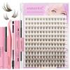 ANNAFRIS Ciglia Finte Ciuffetti Kit Marrone (BN,FD29) | DIY Extension Ciglia Cluster Lashes con Pinze