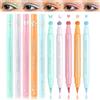 Sitovely Set Di 5 Eyeliner Liquidi Con Penna A Timbro,Doppia Punta Colorata | Eyeliner A Penna Impermeabile, A Lunga Tenuta,Resistente Sbavature,Disegni Effetto Tatuaggio:Cuore,Fiore,Stella,Farfalla,Luna