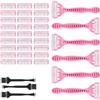 LOPHE Rasoio Donna, 6 Manico+27 Lamette(con 6 Lame)+3 Spazzola Pulent, Rose | Lamette Donna, Impugnatura Antiscivolo, Depilazione Efficiente, Spazzola Pulente, Adatto a Ogni Situazione