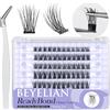 BEYELIAN Ciglia Finte Ciuffetti Autoadesive Riutilizzabili, 72 Pcs D+ Curl Self Adhesive Ciuffetti Extension Ciglia Fai Da Te Ciglia Finte per Uso Personale a Casa (R06)