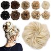 TESS Chignon Capelli Elastico Con Capelli Extension Per Chignon Estensioni di capelli Arruffati Moda Hairpiece Scrunchie Dritt Updo Scrunchy Coda di Cavallo Hairdo,Biondo Sbiancato