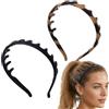 ZIOYANE 2 fasce per capelli in silicone, antiscivolo, a forma di U, per donne