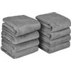 BW&HM Panni in microfibra per il viso, panni per la rimozione del trucco, lavette per il viso, asciugamani detergenti per il viso, morbidissimi, 30 x 30 cm (confezione da 8, grigio)